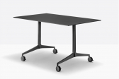 Стол складной на колесах PEDRALI Ypsilon Tilting алюминий, компакт-ламинат HPL черный Фото 10