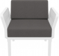 Кресло пластиковое с подушками Siesta Contract Portofino Lounge стеклопластик, полипропилен, полиэстер белый, темно-серый Фото 7