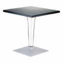 Стол пластиковый Siesta Contract Ice алюминий, поликарбонат, верзалит черный Фото 5