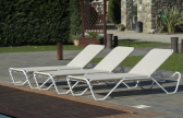 Шезлонг-лежак металлический Balliu Marina алюминий, текстилен Фото 9