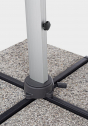 Зонт садовый 3х3 м Garden Relax Ines алюминий, полиэстер серебристый, темно-серый Фото 14