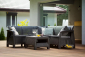 Комплект пластиковой мебели Keter Corfu Relax Set пластик с имитацией плетения графит, серый Фото 2