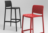 Стул пластиковый барный PAPATYA Fame-S Bar 75 стеклопластик красный Фото 5