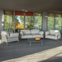 Комплект мягкой мебели Grattoni Easy алюминий, роуп, олефин антрацит, серый Фото 4