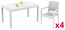 Комплект пластиковой мебели Siesta Contract Orlando 140 Ibiza пластик белый Фото 1