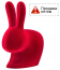 Стул пластиковый детский Qeeboo Rabbit Baby Velvet Finish полиэтилен красный Фото 3