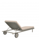 Шезлонг-лежак плетеный с матрасом JANUS et Cie Anatra алюминий, роуп, акрил кадет, платина Фото 4
