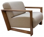 Кресло деревянное мягкое Quadrifoglio Arco 101 ясень, ткань Фото 1