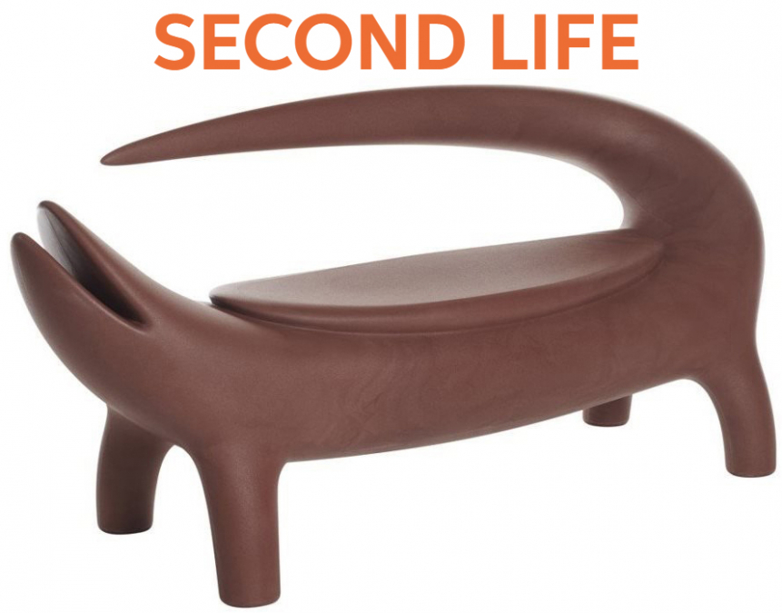 Диван из биопластика Big Kroko Second Life
