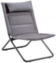 Кресло-шезлонг металлическое складное Gaber Coraline металл, акрил, пенополиуретан серый, синевато-серый Фото 1