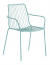 Кресло металлическое с высокой спинкой PEDRALI Nolita сталь голубой Фото 2
