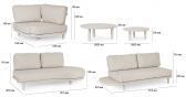 Комплект металлической лаунж мебели Garden Relax Hercules алюминий, ткань бежевый Фото 2