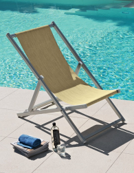 Кресло-шезлонг текстиленовое складное Sdraio
