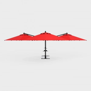 Зонт профессиональный четырехкупольный 6.53х6.53 м THEUMBRELA SEMSIYE EVI Banana Quadro алюминий, полиэстер бежевый Фото 24