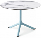 Столик ламинированный кофейный Scab Design Tripe сталь, компакт-ламинат HPL голубой, белый мрамор Каррара Фото 1