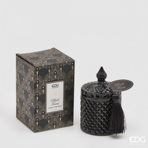 Аромасвеча в стеклянной вазе с крышкой Черный Лес (Black Forest) EDG Candle стекло, воск Фото 1