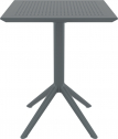Стол пластиковый складной Siesta Contract Sky Folding Table 60 сталь, пластик темно-серый Фото 5