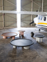 Столик журнальный Tacchini Pluto бетон, дерево Фото 6