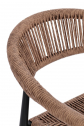 Кресло плетеное барное Garden Relax Jandia алюминий, роуп антрацит, натуральный Фото 9