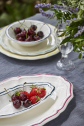 Набор десертных тарелок Gien Filet Pivoine фаянс белый, розовый Фото 4