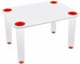 Стол детский Magis Little Flare поликарбонат, МДФ прозрачный, белый, оранжевый Фото 1
