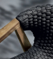 Кресло деревянное плетеное Ethimo Knit тик, роуп тик, серый Фото 16