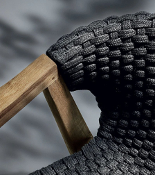 Кресло деревянное плетеное Knit