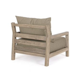 Кресло лаунж деревянное с подушками Garden Relax Maynard тик, полиэстер Фото 4