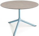 Столик ламинированный кофейный Scab Design Tripe Maxi сталь, компакт-ламинат HPL голубой, тортора шпатель Фото 1