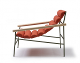 Кресло лаунж металлическое Scab Design Dress Code Fashion Indoor сталь, дуб, акрил оливковый, красный Фото 4
