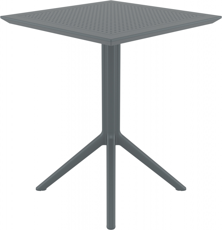 Стол пластиковый складной Sky Folding Table 60, темно-серый, 600х600х740 мм