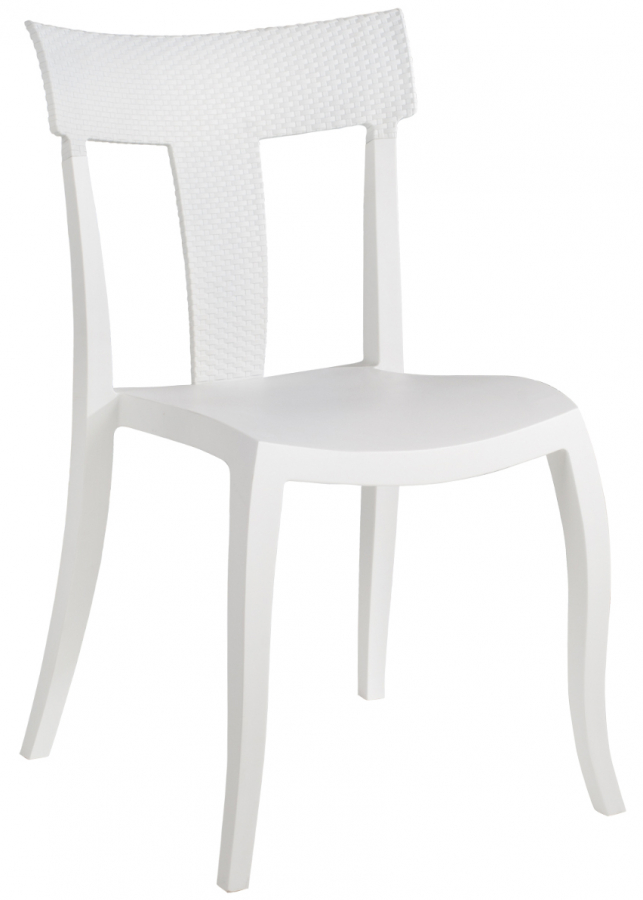 Стул пластиковый Toro-S Rattan, белый