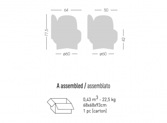 Лаунж-стул мягкий с правым подлокотником-thumbs-Фото3