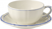 Чайные пары на 2 персоны Gien Filet Bleu фаянс белый, синий Фото 1