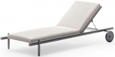 Лежак металлический с матрасом Unopiu Davos алюминий, акрил Фото 1