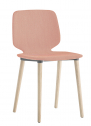 Стул с мягкой обивкой PEDRALI Babila ясень, технополимер, ткань беленый ясень, розовый Фото 1