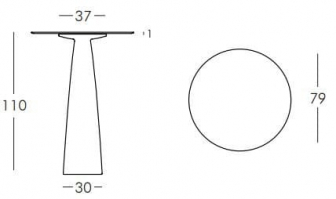 Стол из HPL пластика барный светящийся-thumbs-Фото3