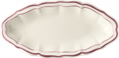 Блюдо овальное Gien Filet Pivoine фаянс белый, розовый Фото 1