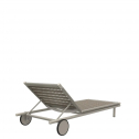 Шезлонг-лежак плетеный с матрасом JANUS et Cie Anatra алюминий, роуп, акрил кадет, платина Фото 9