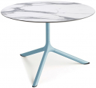 Столик ламинированный кофейный Scab Design Tripe Maxi сталь, компакт-ламинат HPL голубой, белый мрамор Каррара Фото 1