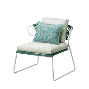 Кресло лаунж плетеное Scab Design Lisa Lounge Filo сталь, роуп лен, ментоловый Фото 8
