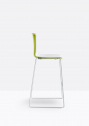 Стул пластиковый барный на полозьях PEDRALI Tweet сталь, стеклопластик белый, зеленый Фото 5