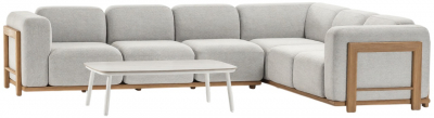 Комплект мягкой мебели Grattoni Rule Teak тик, алюминий, олефин натуральный, кремовый Фото 1