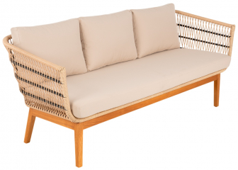 Диван трехместный плетеный с подушками-thumbs-Фото1