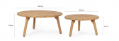 Комплект кофейных столиков Garden Relax Garita тик натуральный Фото 2