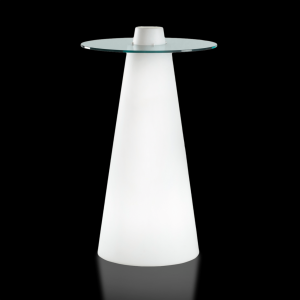 Стол пластиковый барный светящийся SLIDE Peak Lighting полиэтилен, закаленное стекло белый Фото 7