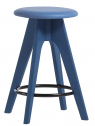 Табурет деревянный  полубарный  с обивкой SIPA Tommy ясень, металл, ткань Фото 1