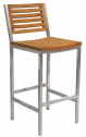 Стул деревянный барный Giardino Di Legno Berbeda сталь, тик Фото 1