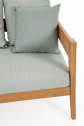Диван деревянный с подушками Garden Relax Kobo тик, олефин натуральный, светло-зеленый Фото 8