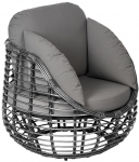 Кресло плетеное с подушками Lotus